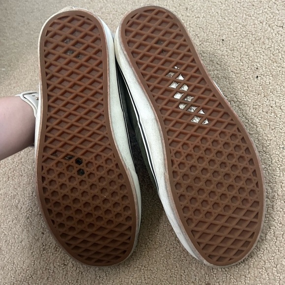 Women’s 7.5 Vans Old Skool Suede Sherpa Grape Leaf Green - Picture 4 of 8